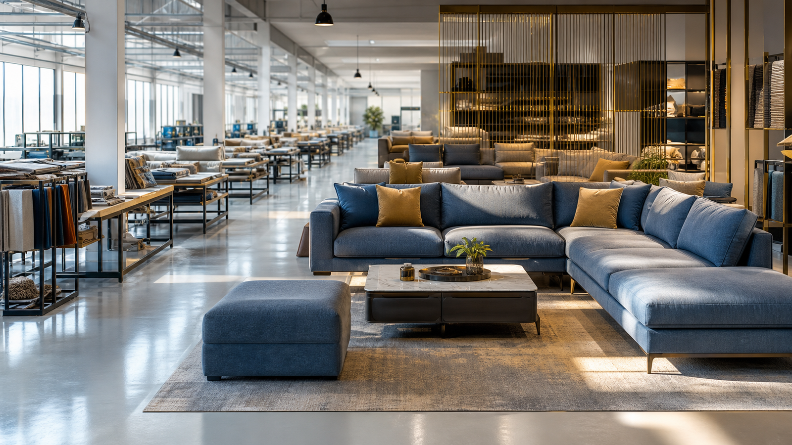 Premium sofa manufacturing and wholesale furniture showroom by FM FURNITURE